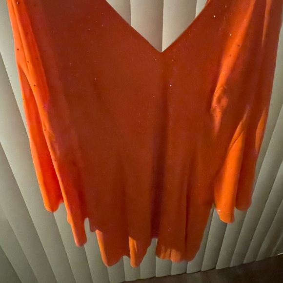 Bebe NWOT Orange studded Dress size L - Picture 5 of 6
